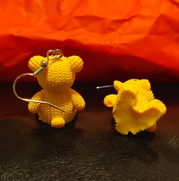 Teddy Bear Earrings - Picture 3 of 7